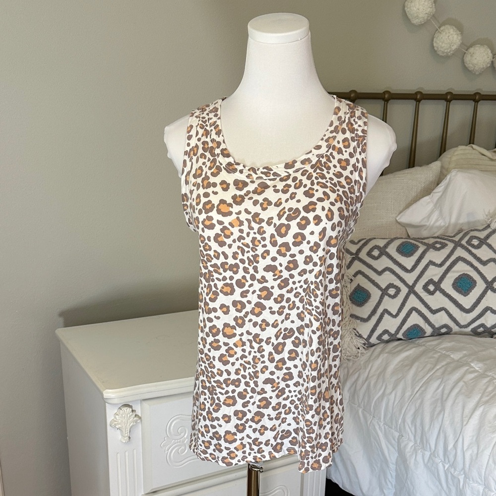 Anthropologie Dolan Left Coast Leopard Print Tank Top